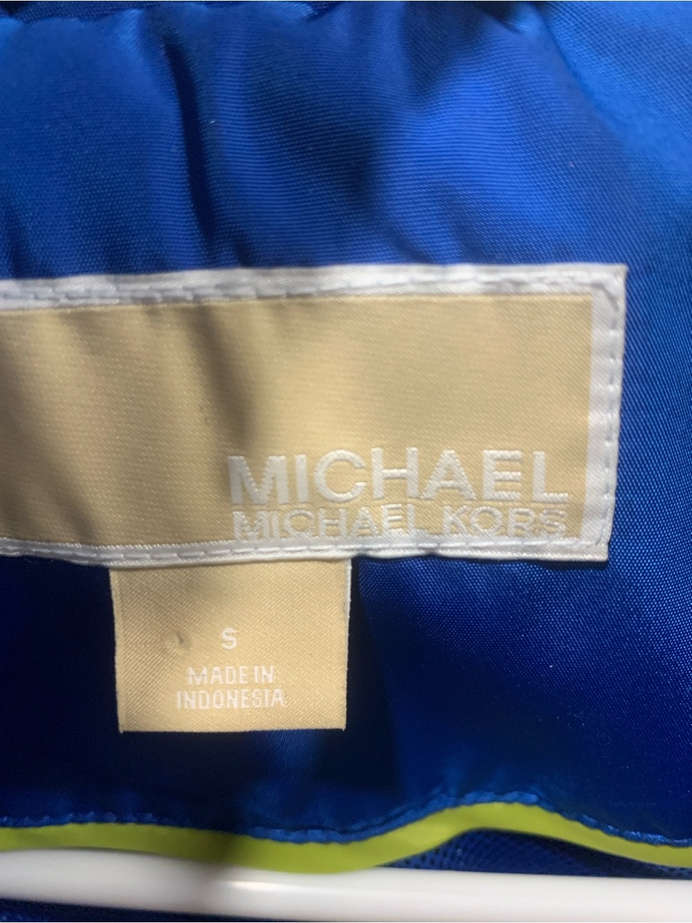 MICHAEL Michael Kors Royal Blue Jacket with Lime Trim
